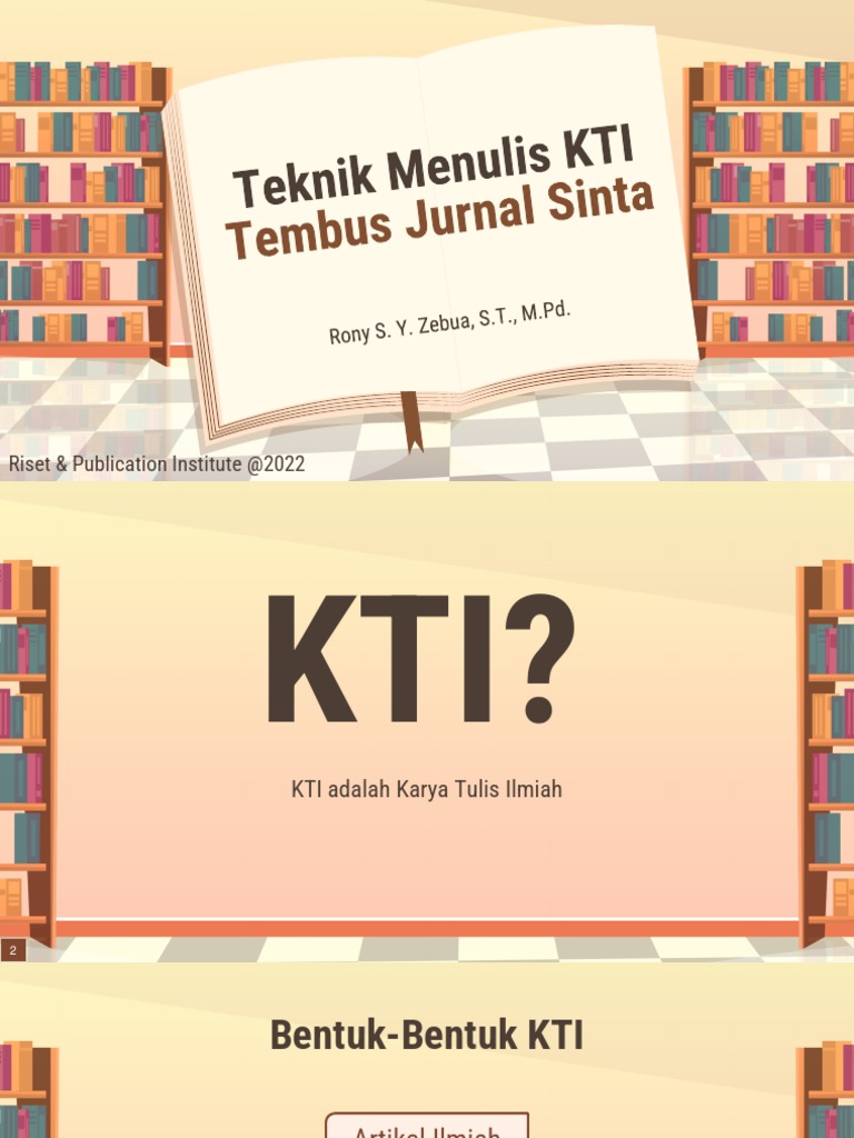 Teknik Menulis KTI untuk Jurnal Sinta | PDF
