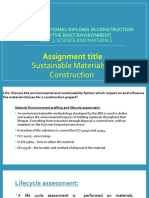 Assignment Title Sustainable Materials For Construction