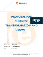 Proposal For Business Transformation and Growth