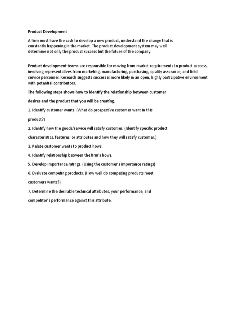 Product Development | PDF