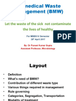 Biomedical Waste Management (BMW) : Let The Waste of The Sick Not Contaminate The Lives of Healthy