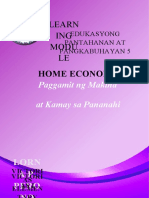 Learn ING Modu LE: Home Economics