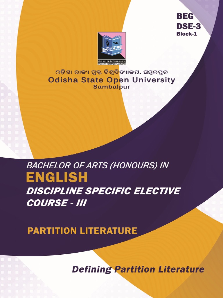 Partition Literature Defining Partition Literature Introduction' From