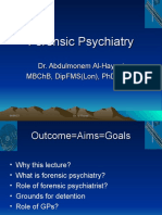 Forensic Psychiatry Lecture by Dr. Al-Hayani