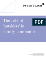 The Role of 'Outsiders' in Family Companies