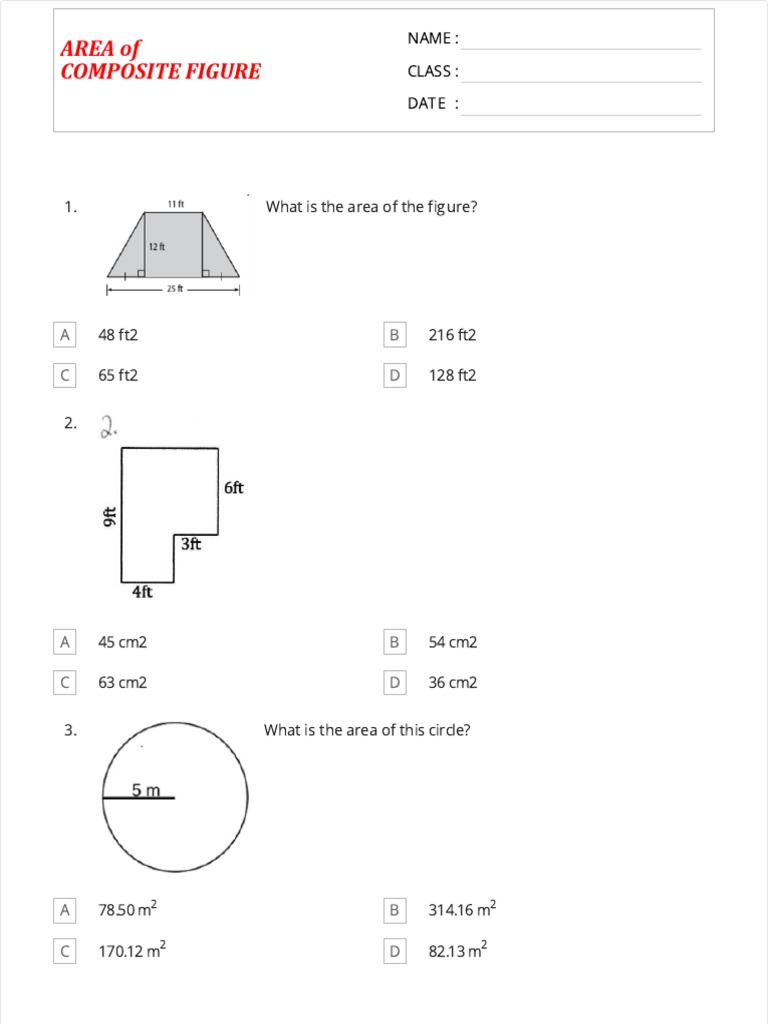 Volume Of Composite Figures Worksheet 8th Grade