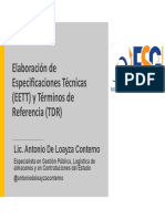 Elaboración de EETT y TDR