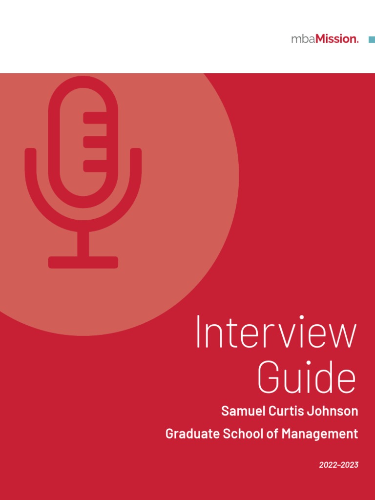 Cornell MBA Interview Preparation Guide | PDF | Master Of Business ...