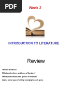 Week 2: Introduction To Literature