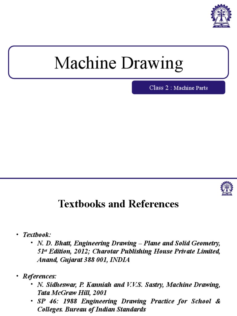 Machine Drawing: Class 2 | PDF | Screw | Machines