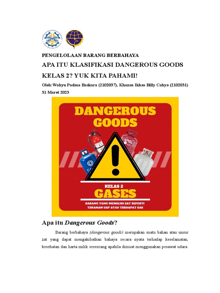 Dangerous Goods Pdf