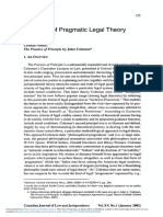 Wilfrid Waluchow - in Pursuit of Pragmatic Legal Theory (2002)