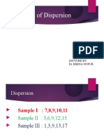 Measures of Dispersion: Lecture by Dr. Reena Nupur
