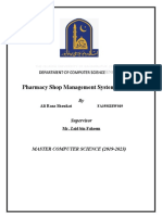 Pharmacy Shop Management System (Website) : Department of Computer Science