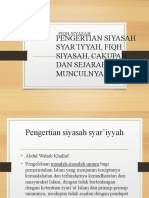 Pengertian Siyasah Syar'Iyyah, Fiqh Siyasah, Cakupan Dan Sejarah Munculnya Ilmu Ini