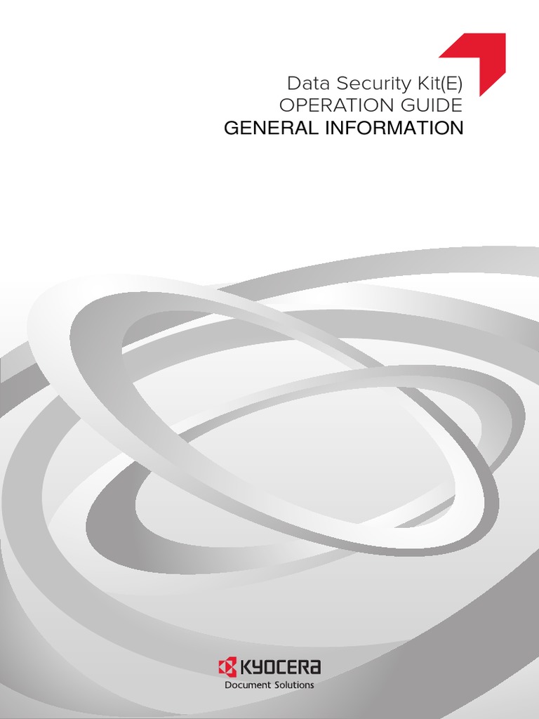 Data Security Kit (E) Operation Guide: General Information | PDF ...