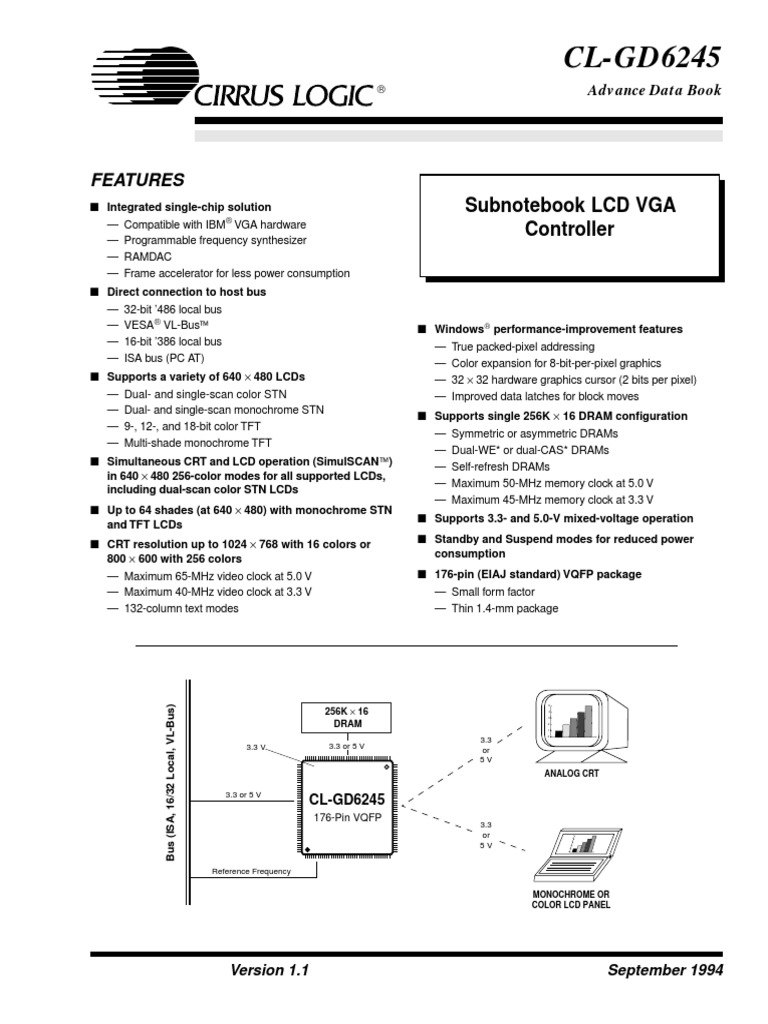 CL-GD6245: Features | PDF | Liquid Crystal Display | Thin Film ...
