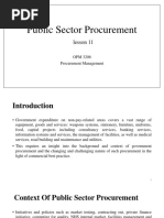 Public Sector Procurement