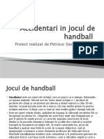 Accidentari in Jocul de Handball