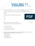 Year 13 Physics Topic 7.2 Exam-Style Questions: (82 Marks)