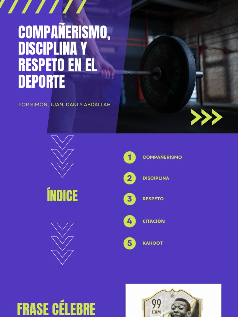 Compañerismo y Respeto en el Deporte | PDF | Deportes