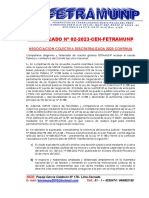 Comunicado 002-2023-Cen-Fetramunp - N.C Descentralizada Continua