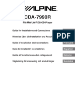 Alpine CDA 7990 Installation Manual.