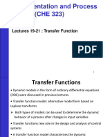Instrumentation and Process Control (CHE 323) : Lectures 19-21: Transfer Function