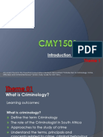 Introduction To Criminology: Theme 1
