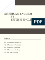 British Vs American English