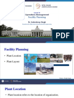 Lecture 16 Facility Planning