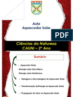 Aula Aquecedor Solar: Ciências Da Natureza CAUNI - 2º Ano