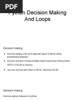 Python Decision Making and Loops