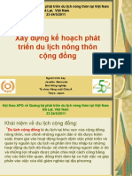 Xây dựng kế hoạch phát triển du lịch nông thôn cộng đồng