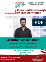 Empowering Communities Through Technology Transformation: Jayanthan Amalanathan