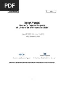 PI - KOICA-YONSEI Masters Degree Program in Control of Infectious Disease - Final