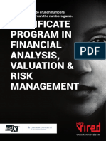 Certificate Program in Financial Analysis, Valuation & Risk Management
