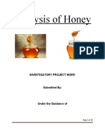 Analysis of Honey Composition and Properties