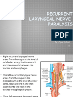 Recurrent Laryngeal Nerve Paralysis: by - Sparsh Goel 77