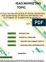 Project Head:Marketing Topic