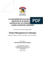 La Necesidad de La Evolución de La Gerencia en El Sector de La Construcción en Colombia en La Cuarta Revolución Industrial