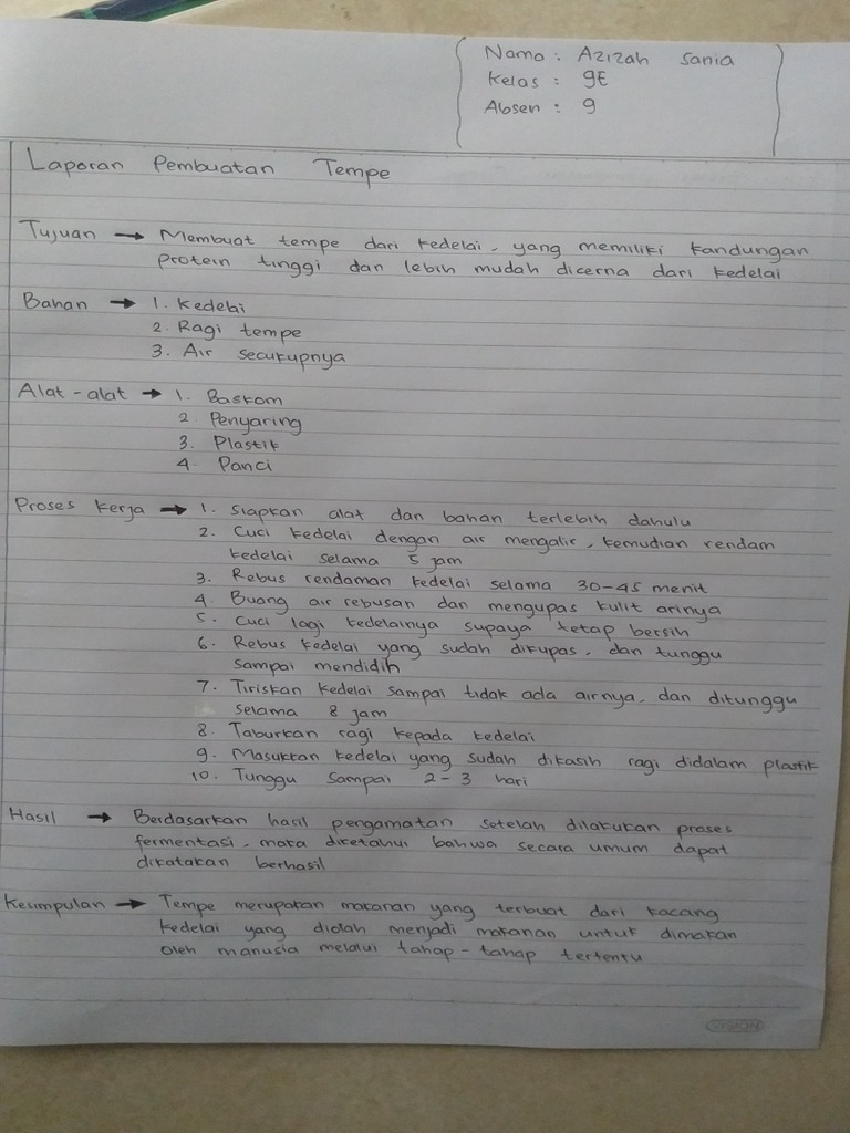 Laporan Pembuatan Tempe | PDF