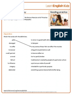 Reading Comprehension Exercise