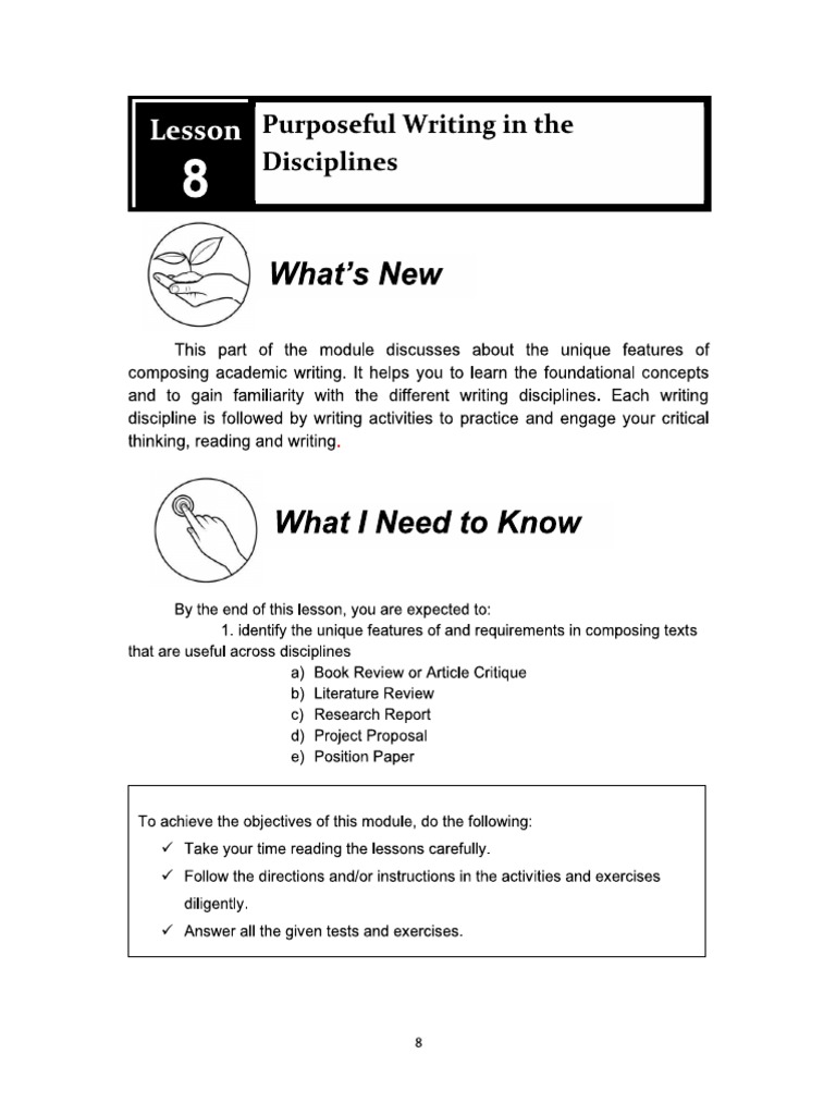 Q4-Module 5-Purposeful Writing | PDF