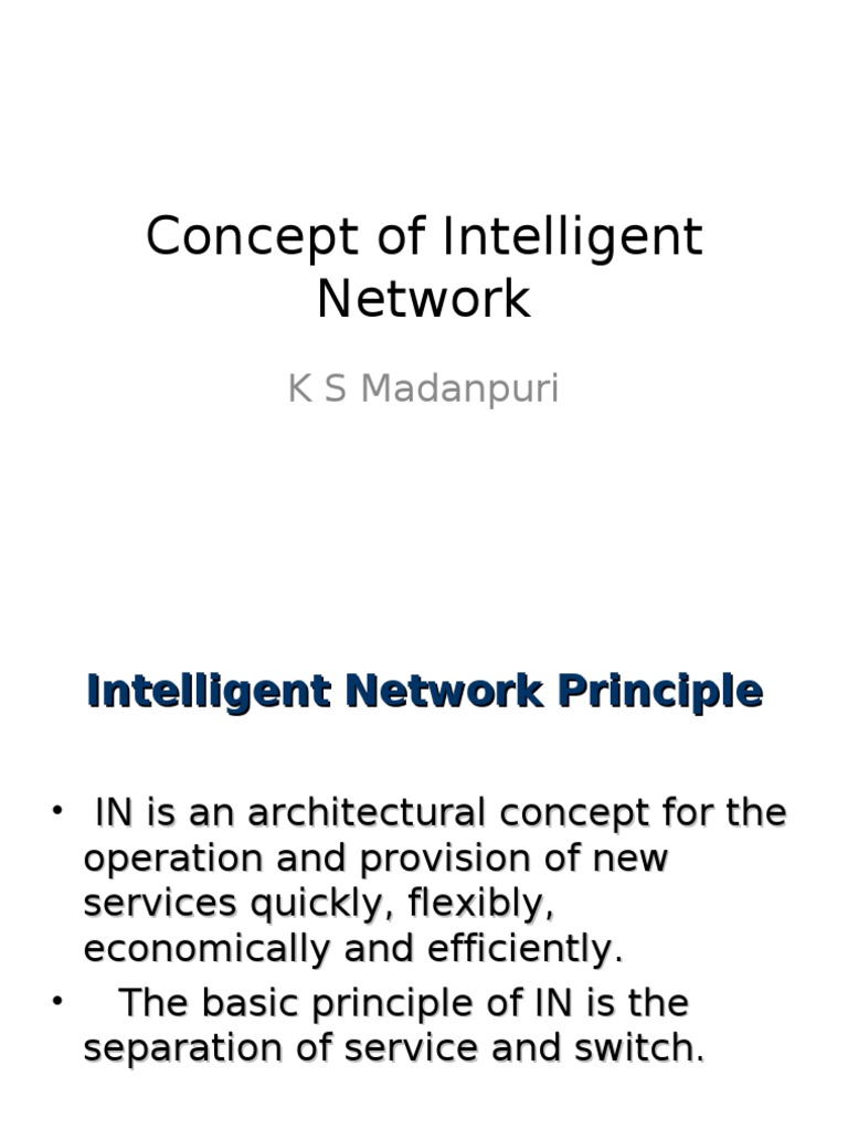 Intelligent Network Services Overview | PDF | Telephone Exchange ...