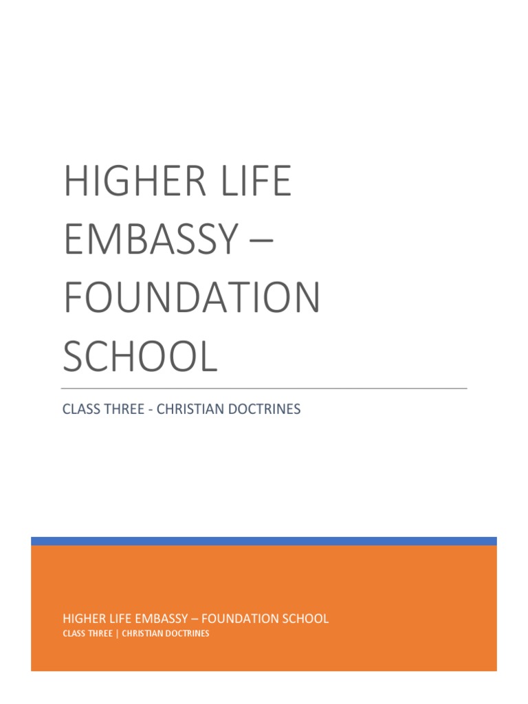 Higher life embassy foundation school class three christian