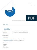 DAAD - International Programmes - Watchlist