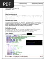 Linear Layout in Android: T.Y.Bsc (I.T) Sem-Vi Maharashtra College Advanced Mobile Programming