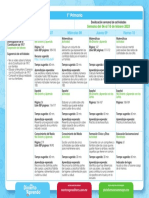 1o Primaria Dosificación semanal de actividades Semana 21