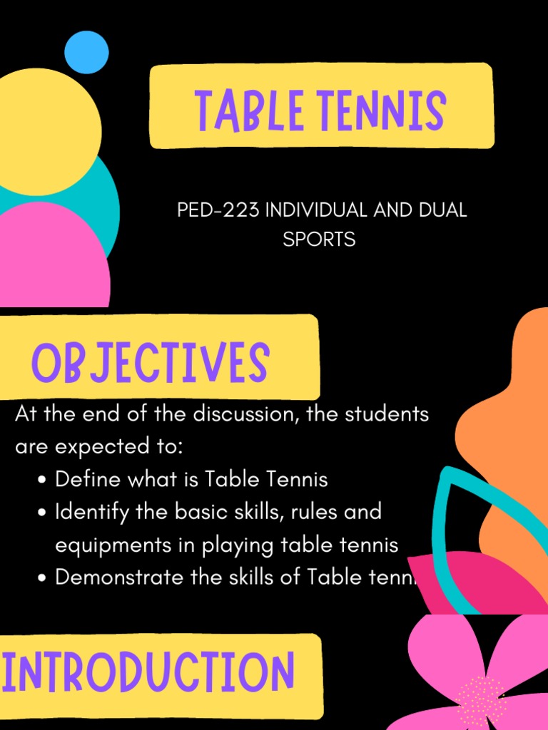 Table Tennis Report Bped 2201 PDF Table Tennis Ball Games